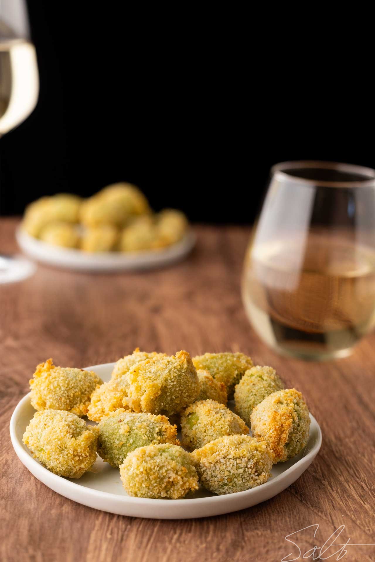 Airfried Anchovy Blue Cheese Stuffed Olives Salt Harvest Creatives